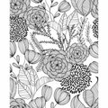 Doba-Bnt Black Secret Garden Peel & Stick Wallpaper SA2811824
